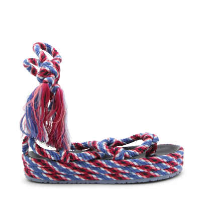 Isabel Marant Blue And Pink Rope Erol Sandals