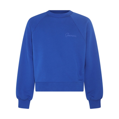 Garment Workshop Bradye Blue Cotton Sweatshirt In Brady Blue