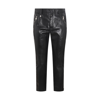 ALEXANDER MCQUEEN BLACK LEATHER TROUSERS