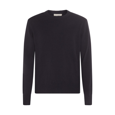Piacenza Cashmere Knit Cashmere Sweater In Blue Navy