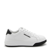 DSQUARED2 WHITE AND BLACK LEATHER SNEAKERS