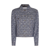 Moschino 'studded Collar' Jacket With Pockets In Blu