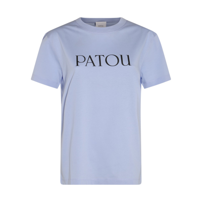 PATOU ALASKA BLUE COTTON T-SHIRT