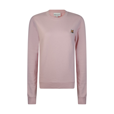 Maison Kitsuné Pale Pink Cotton Fox Head Sweatshirt