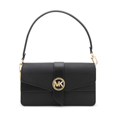 Michael Michael Kors Black Leather Greenwich Shoulder Bag