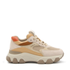 Hogan Hyperactive Panelled Leather Sneakers In Beige
