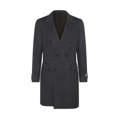 Canali Grey Wool Coat