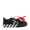 OFF-WHITE BLACK CANVAS VULCANIZED SNEAKERS
