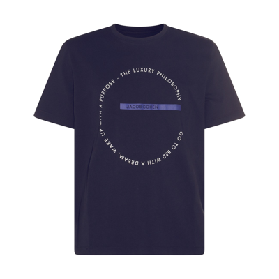Jacob Cohen Navy Blue Cotton T-shirt