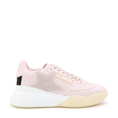 Stella Mccartney Light Pink Faux Leather Trainers In Ballet Pink