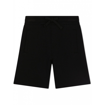 Dolce & Gabbana Black Cotton Shorts In Nero