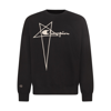 Rick Owens X Champion Pullover With Striking Graphic Design In Black