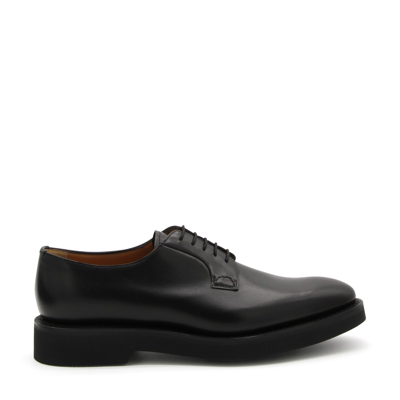 CHURCH'S BLACK LEATHER SHANNON LACE UP SHOES