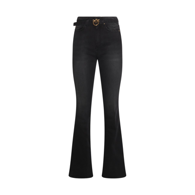Pinko Flora 5 Pocket Denim Jeans In Black