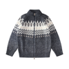 BRUNELLO CUCINELLI BLUE MOHAIR AND WOOL BLEND SWEATER