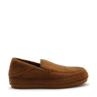 Zegna X T.e.s. Brown Alpaca Loafers