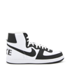 COMME DES GARCONS HOMME PLUS X NIKE WHITE AND BLACK LEATHER SNEAKERS