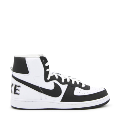 Comme Des Garcons Homme Plus X Nike White And Black Leather Sneakers