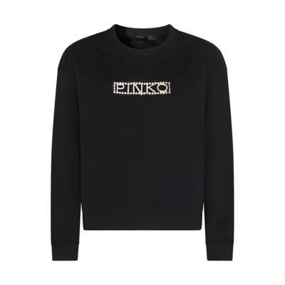 Pinko Black Cotton Sweatshirt
