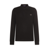 FRED PERRY BLACK COTTON POLO SHIRT