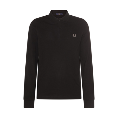 Fred Perry Black Cotton Polo Shirt In White