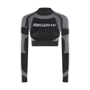 Misbhv Logo-print Cropped Top In Black/white
