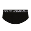 Dolce & Gabbana Logo-print Stretch-cotton Briefs In Black