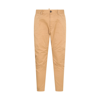 Dsquared2 Tailored Beige Trousers With Soft Cotton-elastan Blend In Walnut