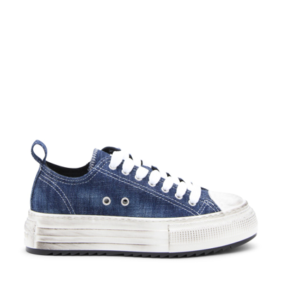 Dsquared2 Blue Sneakers In Denim
