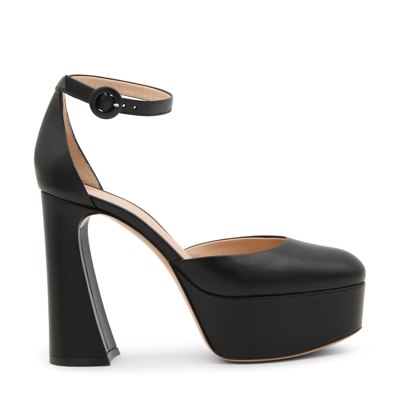 Gianvito Rossi Black Leather Holly D'orsay Pumps