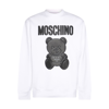 Moschino Teddy Bear Organic Cotton Sweatshirt In White