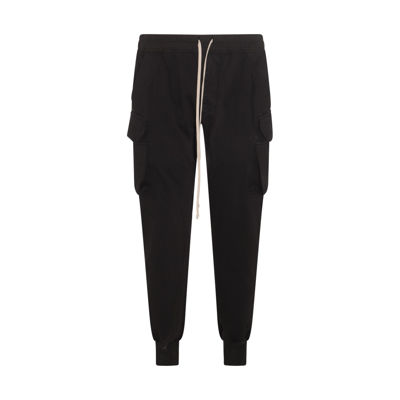 Rick Owens Drkshdw Black Mastodon Cut Cargo Track Pants