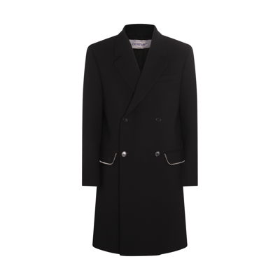 Off-white Coat In Black Wool