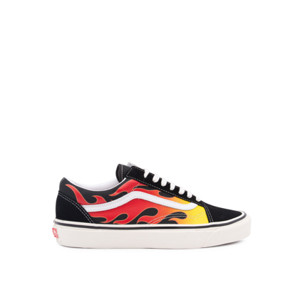 Vans Black And Red Canvas Old Skool Dx Sneakers