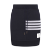 THOM BROWNE NAVY BLUE AND WHITE COTTON SKIRT