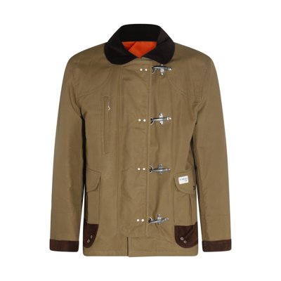 Fay Archive Camel Cotton 4ganci Casual Jacket In Brown