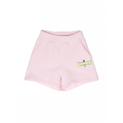 Chiara Ferragni Embossed-logo Cotton Shorts In Rosa Fairytale