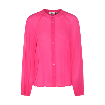Essentiel Antwerp Fuchsia Dripped Shirt In Pink