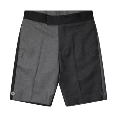 Thom Browne Two-tone Bermuda Shorts In Grey