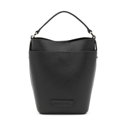 Fabiana Filippi Black Leather Satchel Bag In Nero