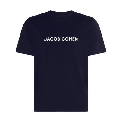 Jacob Cohen Dark Blue Cotton T-shirt In Navy Blue