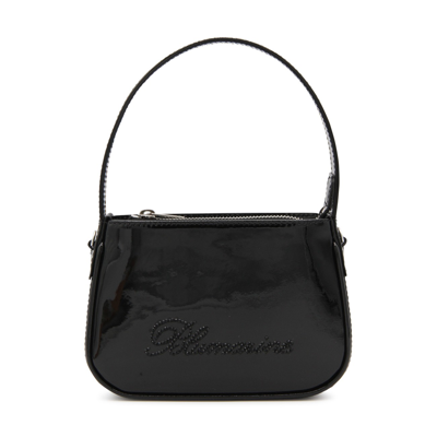 Blumarine Black Leather Top Handle Bag In Nero