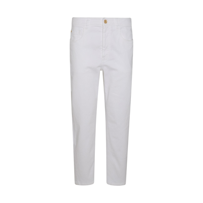 Brunello Cucinelli White Denim Stretch Jeans