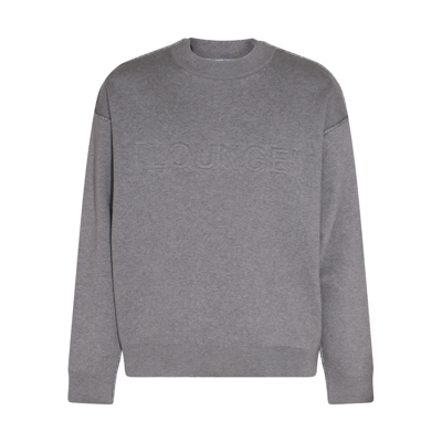 Off-white Lounge Knitted Sweatshirt In Medium Grey