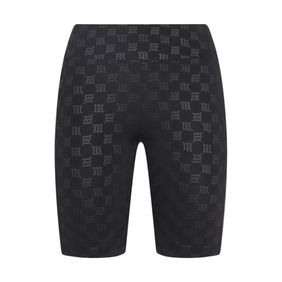 Misbhv Monogram Biker Shorts In Black