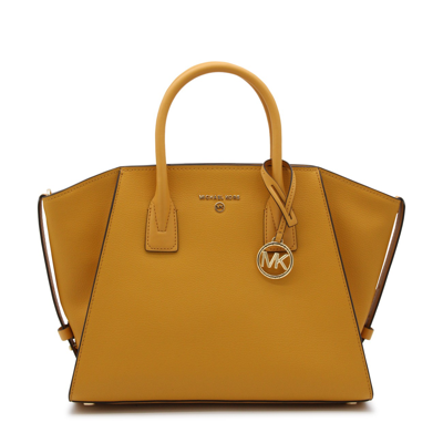 Michael Michael Kors Golden Rod Leather Tote Bag In Brown