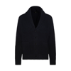 BRIONI NAVY WOOL AND CASHMERE BLEND SWEATER