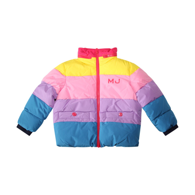 Marc Jacobs Striped Nylon Puffer Jacket In Multicolor