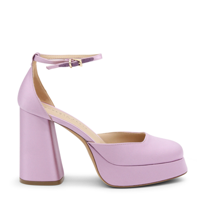 Roberto Festa Violet Leather Niclalily Pumps In Pink