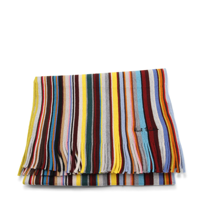 Paul Smith Spectrum Stripe Merino-wool Scarf In Multicolour